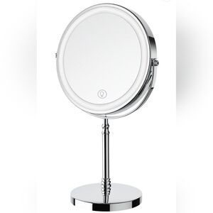 Lighted Makeup Mirror, Rechargeable Double Sided Magnifying Vanity Mirror